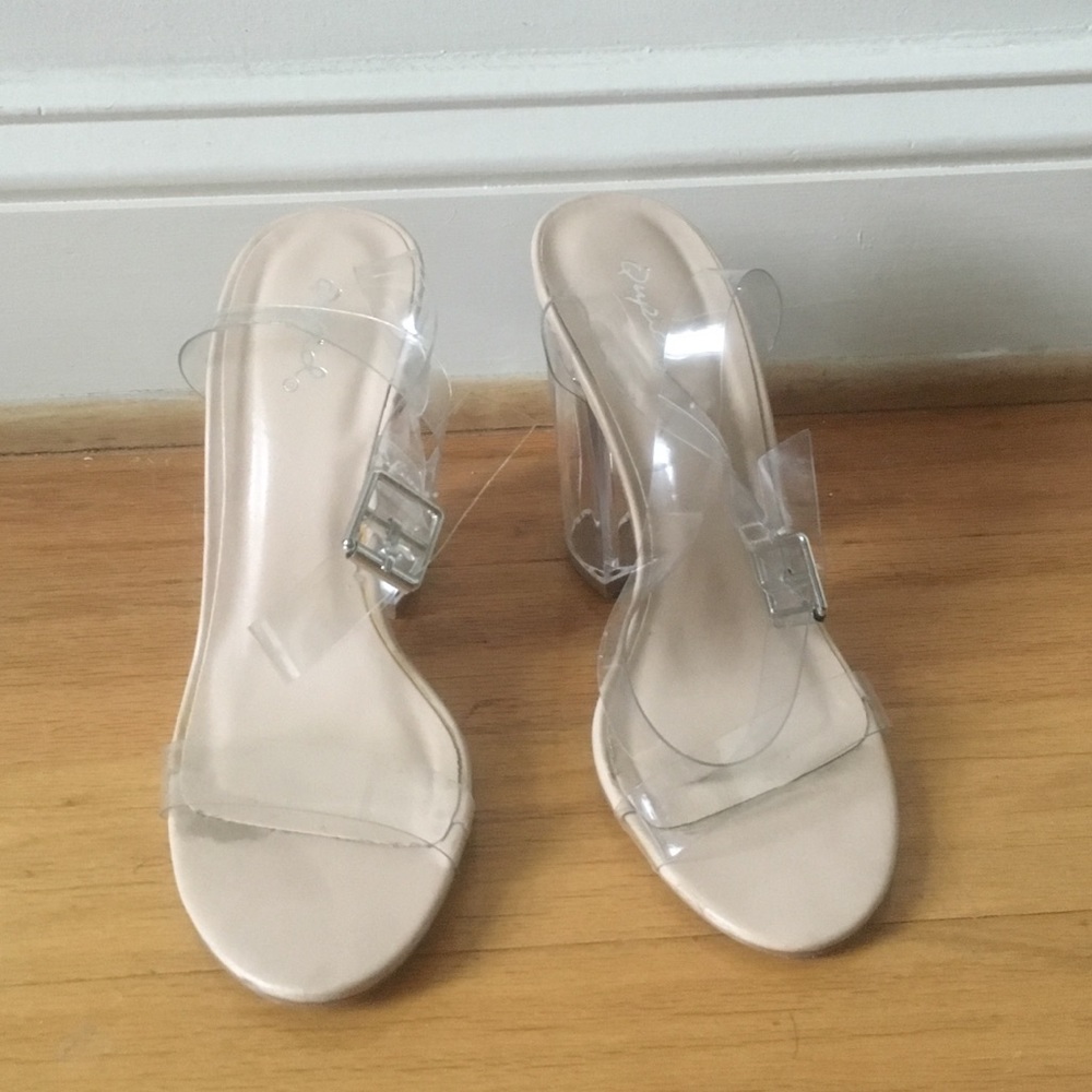 Perspex clear heels